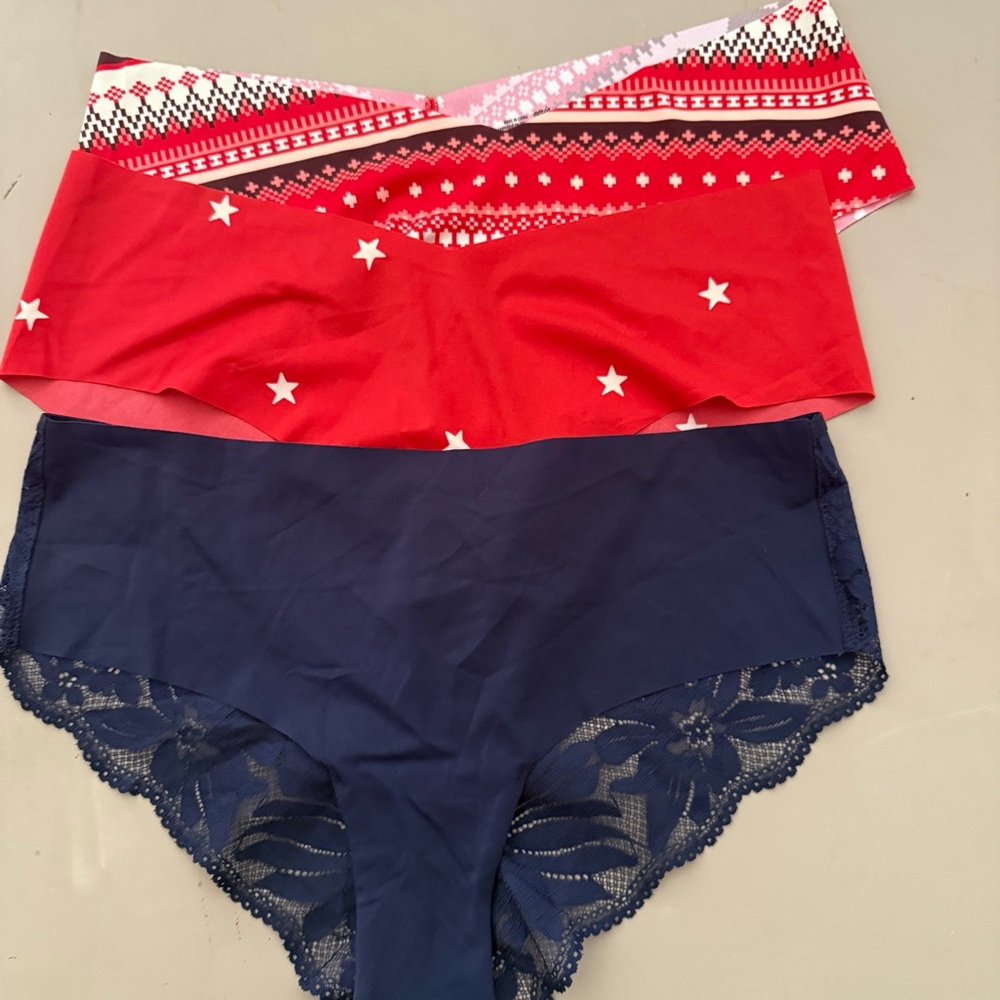 Aerie SMOOTHEZ Cheeky No Show Nylon Blend Panties 3 Pack Bundle